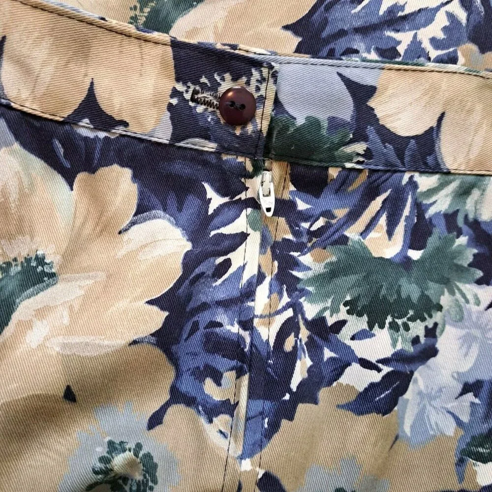 Paris Sport Club Floral Cotton Vintage Denim Skirt Size 12 - Picture 3 of 9